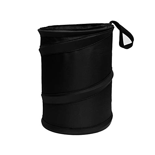 FH Group Automotive Waterproof Portable Collapsible Small Trash Can Garbage Container fits Most Cars,Polyethylene, SUVs, and Trucks Black