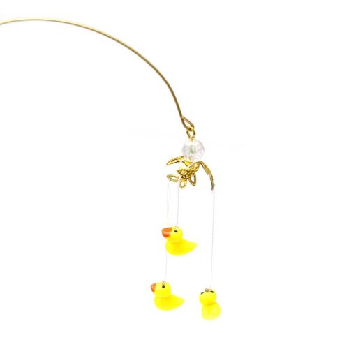 MyTinyWorld Dolls House Miniature Moving Duck Cot Mobile