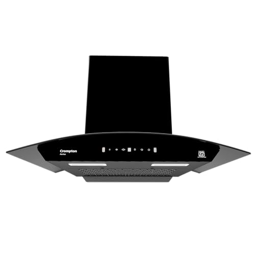 Crompton Aeries Curved 60cm 1280m3/hr Kitchen Curved Chimney| Fil...