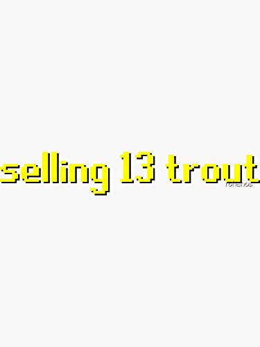 Runescape Selling 13 Trout Masks - Sticker Graphic - Auto, Wall, Laptop, Cell, Truck Sticker for Windows, Cars, Trucks