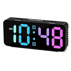 Cadmos Small Loud Alarm Clock for Heavy Sleepers Adults,Digital LED Clock with RGB Colorful product photo Cadmos Small Loud Alarm Clock for Heavy Sleepers Adults,Digital LED Clock with RGB Colorful product