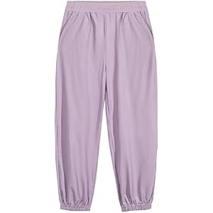 Rolanko Girls Quick Dry Joggers Silky Athletic Pants