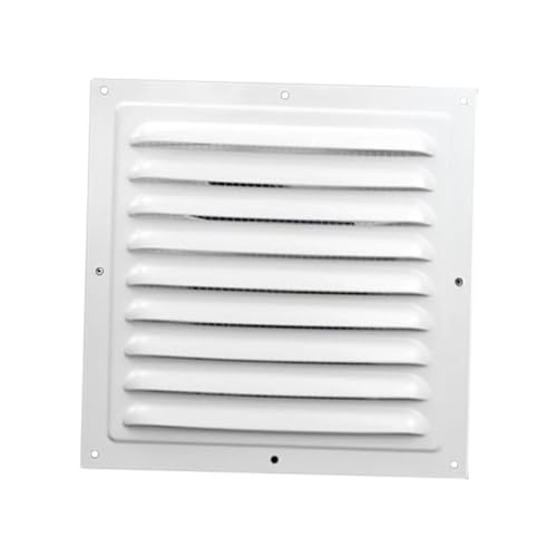 DeeRace エアベントカバーエアベントルーバーアルミ合金ホワイトエアリターングリルカバー換気カバーキッチン/ガレージ/バスルーム/ホーム/壁用, 20CM
