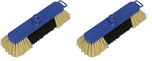Haushalts-Besen mit Mischhaar-Borsten | 28 cm | ohne Stiel (Packung mit 2)