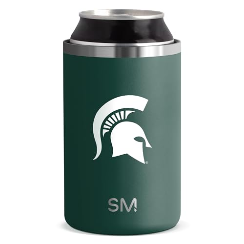Simple Modern Officially Licensed Collegiate Michigan State Spartans Gifts for Men, Women, Dads, Fathers Day, Graduation | Insulated Ranger Can Cooler for Standard 12oz Cans - Beer and Seltzer