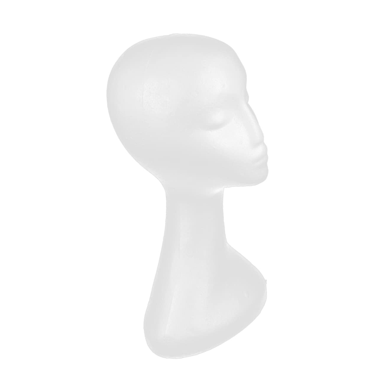 Mikinona White Female Mannequin Head Display Stand for Wigs Hats Scarves Eyeglasses Lightweight Easy to Pin Accessories for Cosmetology Art