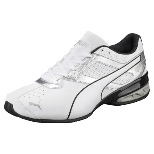 Puma Sneaker da Uomo Tazon 6 Cross Trainer, Puma Bianco-Puma Argento-Puma Nero, 47 EU
