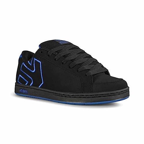 Etnies Kingpin 2 – Chaussures de Skate Homme en Nubuck Synthétique, Amorti EVA, Semelle Caoutchouc - Black/Black/Royal - 42.5