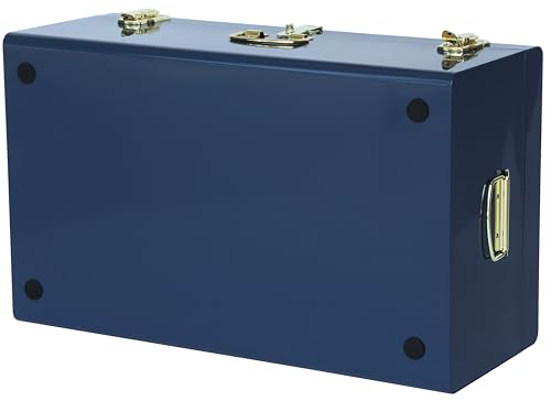 Image of Vixdonos Large Metal Trunk Decorative Storage Box College Dorm Chest with Handle