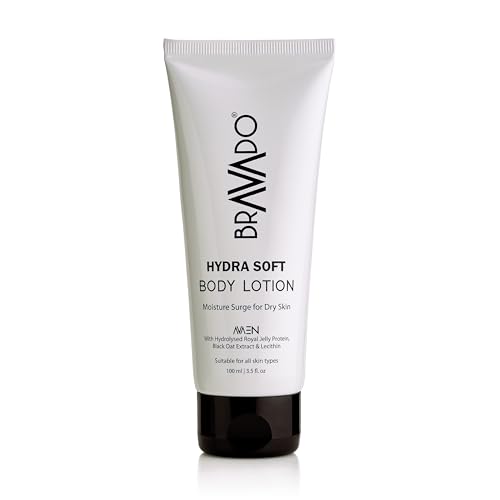 Image of BRAVADO Hydra Soft Body Lotion with SPF (Pack of 4) Combo Pack | Moisturizing Body Lotion with Sun Protection | Hydrating Daily Skin Care for Men | Non-Greasy Formula | 100ml Each