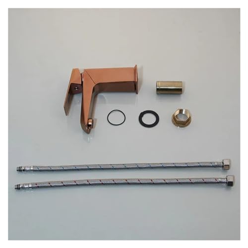 Robinet mitigeur d'évier or rose en laiton massif pour pont de cuisine - 5