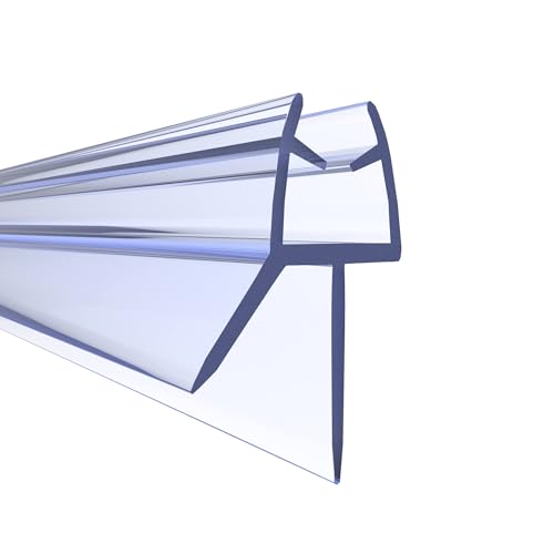 Shower Door Seal Strip for 4-6mm Glass - Covers up to 20mm Gap - Perfect Transparent Shower Screen Seal Replacement with 90cm Adjustable Length (Straight)