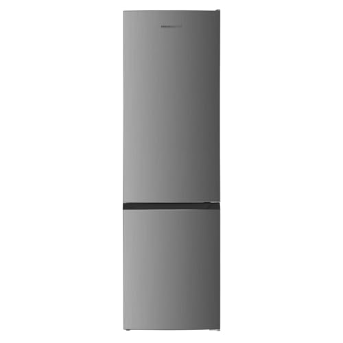 HEINNER HC-HM262XE++ – 262L Freestanding Combi Refrigerator with Freezer, LED Lighting, Electronic Thermostat, Energy Class E, Reversible Door, 5-Year Warranty (Silver)