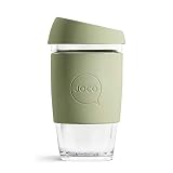 JOCO 16oz Glass Reusable Coffee Cup (Army Green)