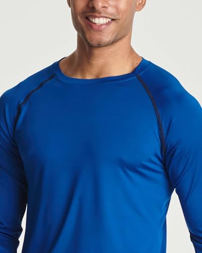 Image of Real Essentials 4 Pack: Men's Compression Long-Sleeve T-Shirt Athletic Cold Weather Baselayer (Available in Big & Tall)