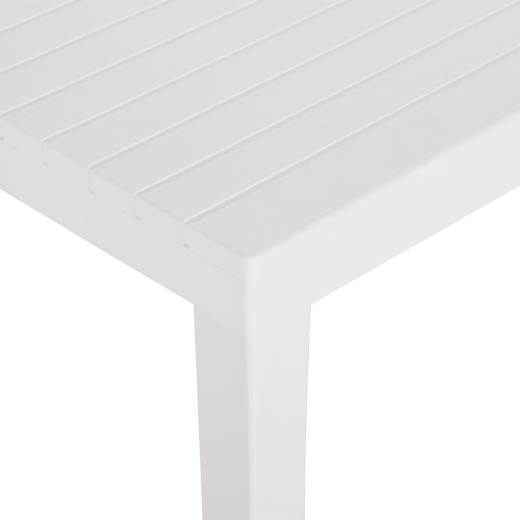 vidaXL Tavolo da giardino 220 x 90 x 72 cm PP Bianco