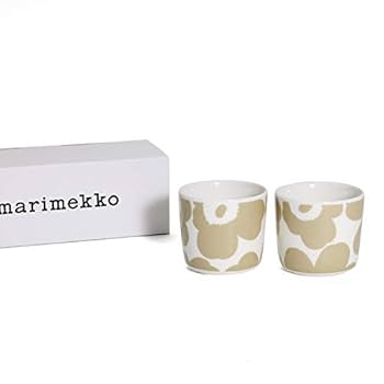 マリメッコ☆ラテマグ ４コセット☆ウニッコ グレー＆ベージュ系 マリメッコ☆ラテマグ 4コセット☆ウニッコ グレー＆ベージュ系