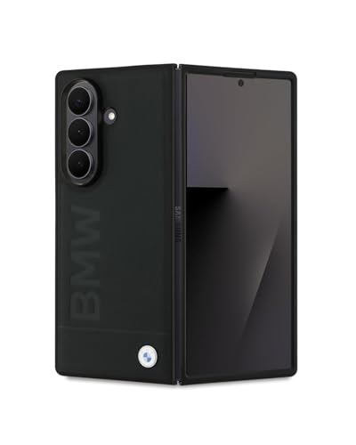 Image of CG MOBILE BMW [Official Licensed] Signature Collection | Genuine Leather Case with Big Wordmark Protective Case /Cover Designed for Galaxy Z Fold 7 (2025) - Black
