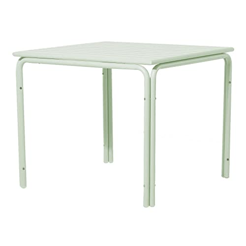 resol GARBAR Alegria Mesa Cuadrada Interior, Exterior 70x70 | jardín, terraza, balcón, Salon, Cocina, Comedor | diseño, Ligero, Multiusos | 2-4 Personas | Blanco