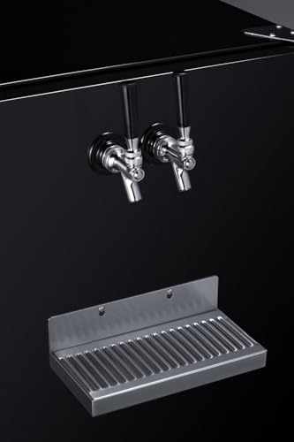 Image of Summit Appliance SBC7BRSFRTPCFLHD 24-Inch Wide Front Tap Built-In Cold Brew Coffee Kegerator - Black; Commercially Listed; CARB Compliant; LHD (Left-Hand Door Swing)