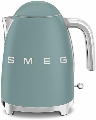 SMEG KLF03 7 Cup Electric Water Kettle, Retro-Style, Soft-Opening...