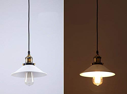 ANYE Plug-in Industrial Factory Pendant Lamp Retro Lighting White