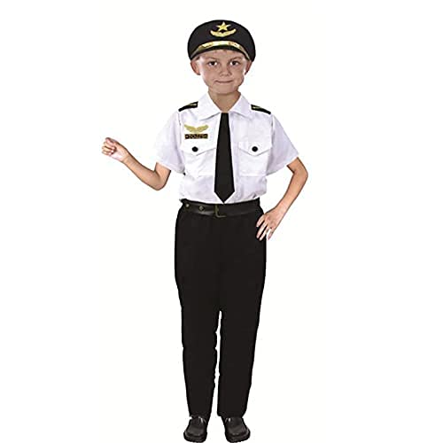 FancyDressWale Pilot costume for kids, Boys Dress, White and Black (7 years - 9 years)(Metal) (B095MLV969) Amazon Price History, Amazon Price Tracker