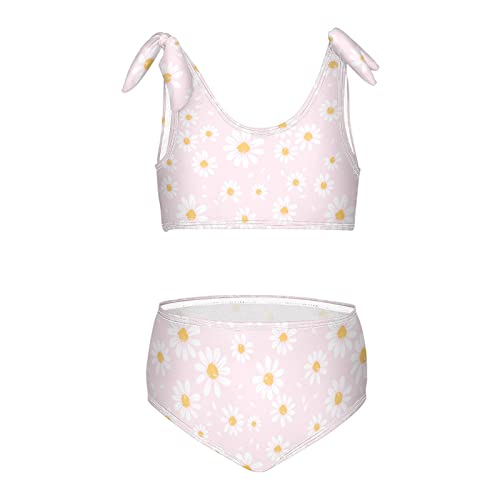 Image of CaTaKu Girls Swimsuit Two Piece Toddler Swimwear Kids Bathing Suits for Girls Bikini Set 3-12T