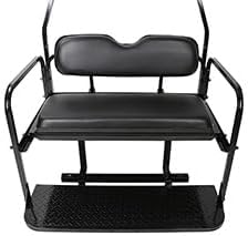 Miniatura 3 de ECOTRIC Asiento plegable trasero compatible con carrito de golf Club Car DS modelo 2000-2013 con barra de agarre adicional, capacidad de peso de 400