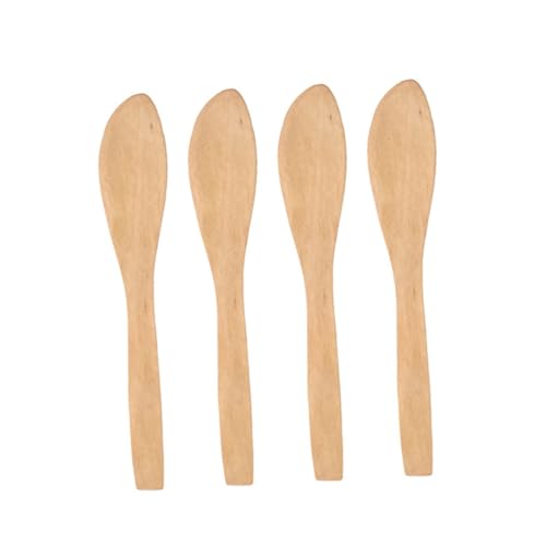 Unomor Wood Bread Knife Set 4-piece Butter Jam Spreaders Natural Ergonomic Handle Kitchen Essential