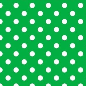 LUDALY 20pcs Disposable Paper Polka Dot Napkins Wedding Party/Christmas Napkins | Birthday Party Tableware (Green and White)