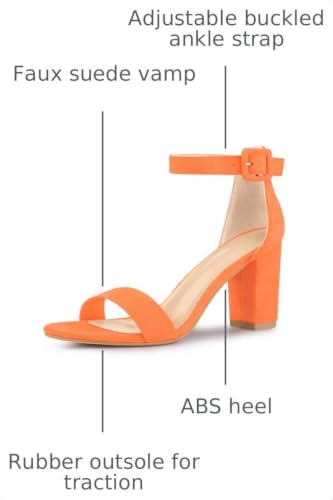 Image of Allegra K Women's Open Toe Chunky High Heel Buckle Ankle Strap Sandals