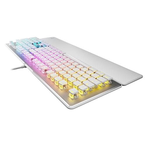 Vulcan II - Tastiera meccanica da gioco per PC - Interruttore Titan II - Tasti RGB luminosi personalizzabili - Poggiapolsi rimovibile - Piastra in alluminio - Bianco - Tastiera gaming - Immagine 1
