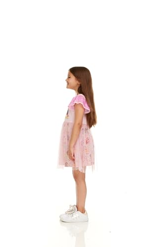 Disney Girls Princess Girls Sequin Sleeve Tulle Dress3