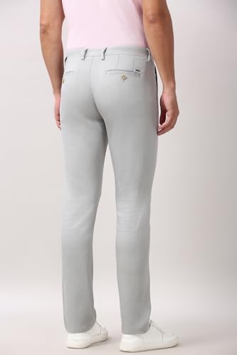 Image of Peter England Men's Slim Fit Stretchable Casual Trousers | Office & Everyday Wear | Comfortable & Smart Look