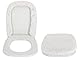 Casatessile Cover Velvet 50x45 Bordtoilette - Bianco