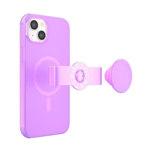 Image of PopSockets iPhone 14 Plus Phone Case with MagSafe, Wireless Charging Compatible, Pink - iPhone 14 Plus MS Pink Translucent