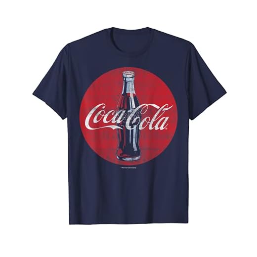Coca-Cola Distressed Retro Bottle Disc Logo Camiseta