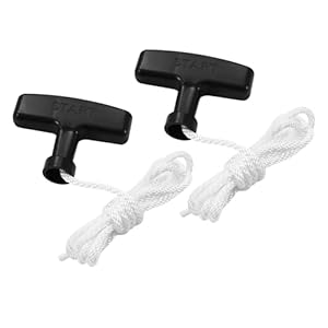 2-Pack Lawn Mower Pull Cord, 1.2m 5/32 Inch 4.0mm Recoil Starter Rope with Handles Fit for Honda Predator Champion Generac Small Engine Mini Bike Generator Pressure Washer Snow Blower GX160 GX200