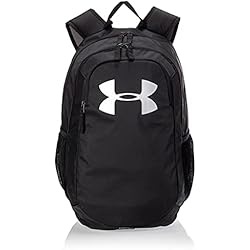 Under Armour UA Scrimmage 2.0 Backpack, mochila unisex, mochila resistente al agua unisex, negro (Black/Black/Silver(001)), Taglia unica