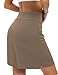 LouKeith Tennis Skirts for Women High Waisted Golf Skirt Dressy Casual Workout Running Active Athletic Skort with Pockets Brown L