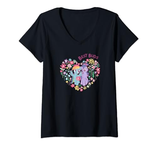 T-shirt col V Mon Petit Poney Friendship Is Magic vêtement femme floral