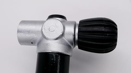 HighTechDiving Duikfles 2 liter 300 bar compleet met ventiel flessenhals schroefdraad M25 x 2 mm zwart - Image 6