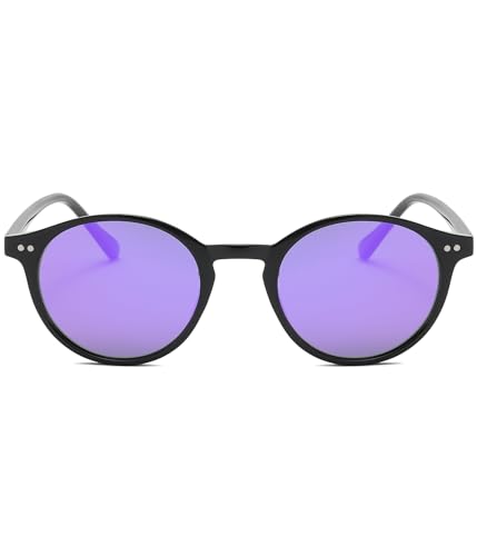 Image of EYLRIM Classic Polarized Round Sunglasses for Women Men Vintage Style Lightweight Circle Frame Sun Glasses