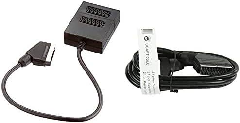 CDL Micro 2 Way SCART Cable Box Signal Splitter for use with TV, DVD, VHS, Xbox, Freeview, Sky Television