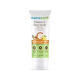 Mamaearth Vitamin C Face Scrub with Walnut & Saffron for Glowing Skin | Gently Exfoliates & Removes Tan | For Men & Women, All Skin Types | 3.53 oz (100g)