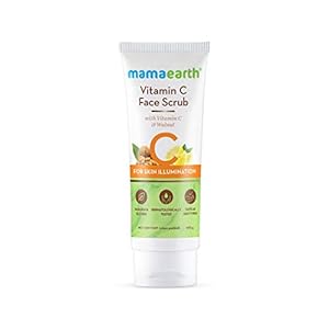 Mamaearth Vitamin C Face Scrub for Glowing Skin, With Vitamin C and Walnut For Skin Illumination (100 g)