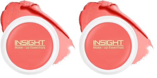 Image of INSIGHT Blusher | Blendable Formula | Natural Dewy Finish | Creamy Matte Texture | Multiuse | Highly Pigmented |Infused With Vitamin E| Soft Salmon-3.5g (Pack of 2)
