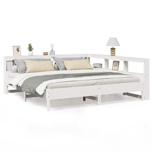 Genérico wenjingqi Cama con estría sin colchón Madera Maciza a 180x200 cm,3324413
