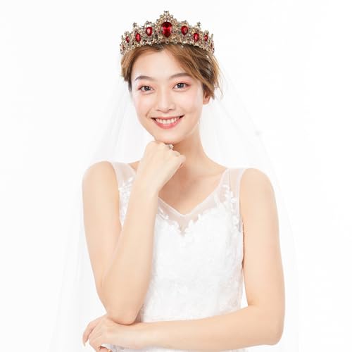 Tiara y tocado de novia con piedras brillantes y peine anti-tirones 5